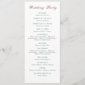  geometrie ingewikkelde klassieke motief bruiloft programmakaart (Achterkant)