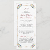  geometrie ingewikkelde klassieke motief bruiloft programmakaart (Voorkant / Achterkant)