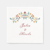 geometrie ingewikkelde klassieke motief bruiloft servet (Voorkant)