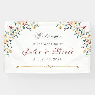  geometrie ingewikkelde klassieke motief bruiloft spandoek