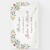 geometrie ingewikkelde klassieke motief bruiloft spandoek (Verticaal)