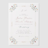 geometrie ingewikkelde klassieke motief bruiloft vellum uitnodigingen (Voorkant)