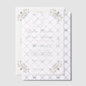 geometrie ingewikkelde klassieke motief bruiloft vellum uitnodigingen (Offset (Uitnodiging))