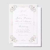 geometrie ingewikkelde klassieke motief bruiloft vellum uitnodigingen (Offset)