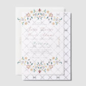 geometrie ingewikkelde klassieke motief bruiloft vellum uitnodigingen (Offset (Uitnodiging))