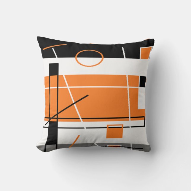 Geometrie Inspiratie Funky Worp Kussen (Voorkant)