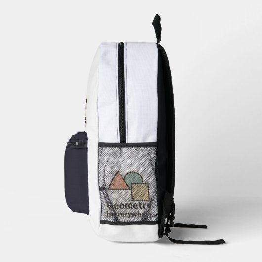 Geometrie is overal Sticker - kleurrijke vormen Bedrukte Rugzak (Rechts)