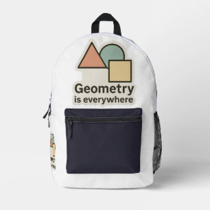 Geometrie is overal Sticker - kleurrijke vormen Bedrukte Rugzak
