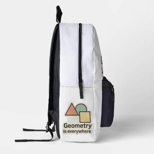 Geometrie is overal Sticker - kleurrijke vormen Bedrukte Rugzak (Links)