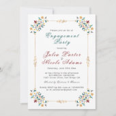  Geometrie Klassieke Motief Engagement Party Kaart (Voorkant)