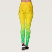 Geometrie - limoen met citroen leggings (Achterkant)