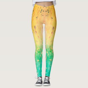 Geometrie - limoen met citroen leggings