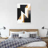 Geometrie met Verbindingen Canvas Afdruk (Insitu (Slaapkamer))