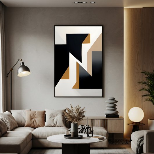 Geometrie met Verbindingen Canvas Afdruk