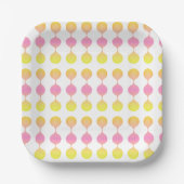 geometrie met zomerthema papieren bordje (Voorkant)