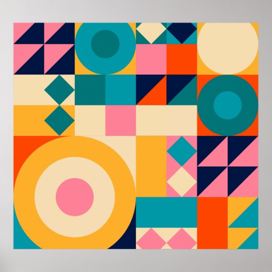 Geometrie minimalistisch:  illustratie Poster (Voorkant)