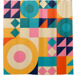 Geometrie minimalistisch:  illustratie Poster Douchegordijn