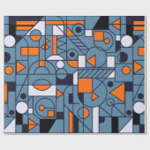 Geometrie minimalistisch kunstwerk retro poster me cadeaupapier (Vlak)