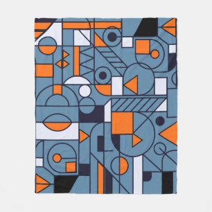 Geometrie minimalistisch kunstwerk retro poster me fleece deken