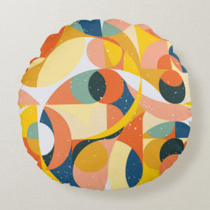 Geometrie minimalistisch kunstwerkpatroon met eenv rond kussen