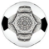 Geometrie - monochroom: kosmische precisie voetbal (Gedraaid)