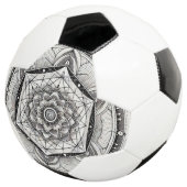 Geometrie - monochroom: kosmische precisie voetbal (Drie kwart)