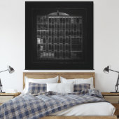 Geometrie Nr. 46 met rand Canvas Afdruk (Insitu (Slaapkamer))