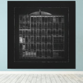 Geometrie Nr. 46 met rand Canvas Afdruk (Insitu (Houten vloer))
