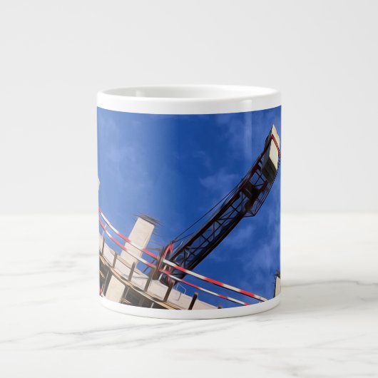 Geometrie omhoog in de lucht grote koffiekop (Voorkant)