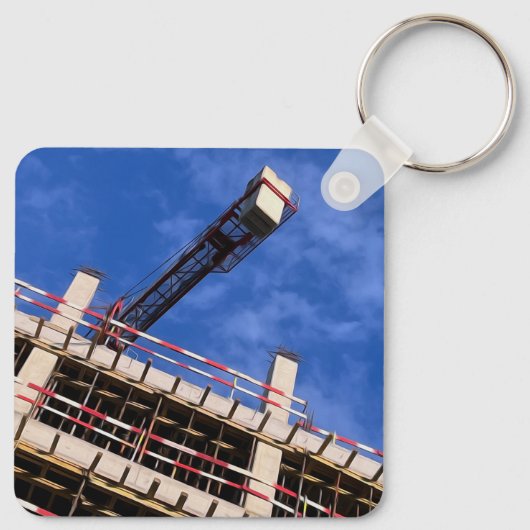 Geometrie omhoog in de lucht sleutelhanger (Achterkant)