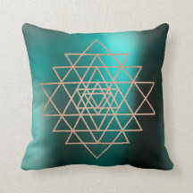 Geometrie Peach roze Rose Gold driehoeken Blauwgro