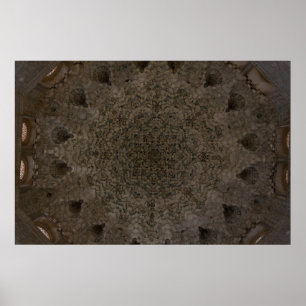 Geometrie - Plafond van het Alhambra, Granada Poster