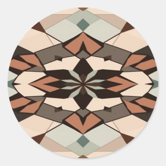 Geometrie ronde sticker (Voorkant)