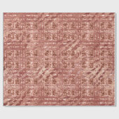 Geometrie Roos Goud Koperperzik Glitter Zebra Cadeaupapier (Vlak)