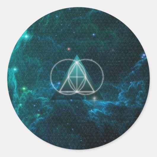 Geometrie Sacred Ronde Sticker (Voorkant)