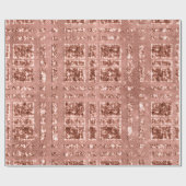 Geometrie Sparkly Roos Gold Grily Copper Glitter Cadeaupapier (Vlak)