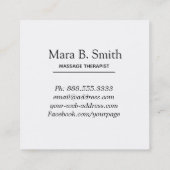 *~* Geometrie Spirituele massagetherapie Vierkante Visitekaartje (Achterkant)