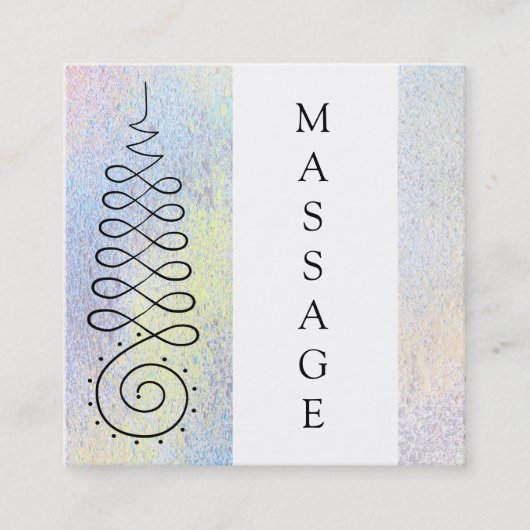 *~* Geometrie Spirituele massagetherapie Vierkante Visitekaartje (Voorkant)