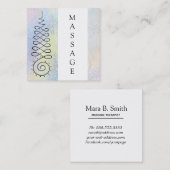 *~* Geometrie Spirituele massagetherapie Vierkante Visitekaartje (Voorkant / Achterkant)