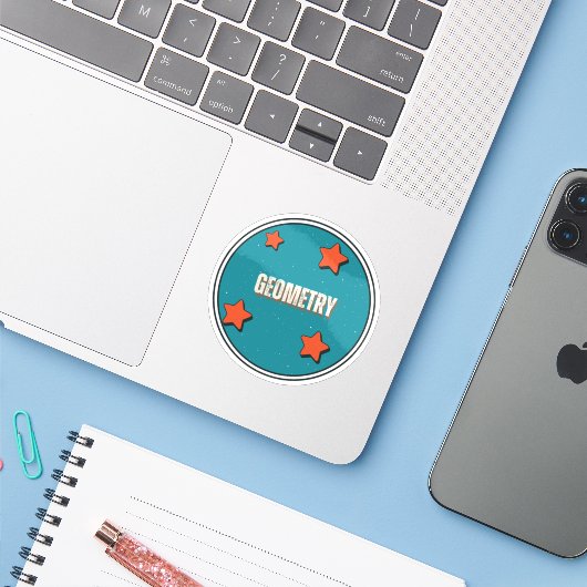 Geometrie Sticker (Laptop met iPhone)