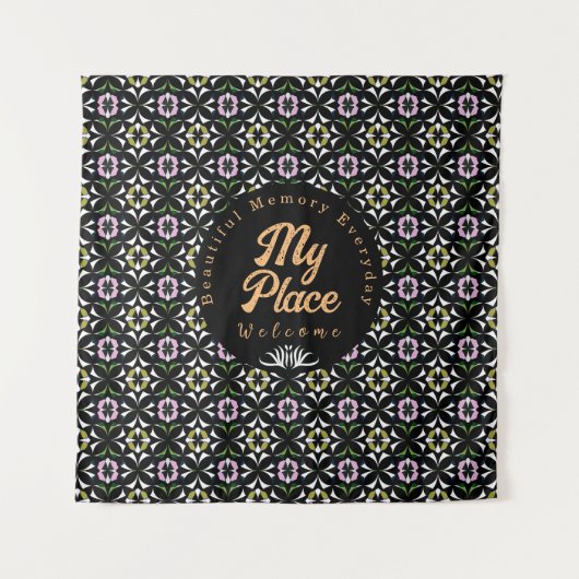 Geometrie Tegel Wandkleed (Voorkant)