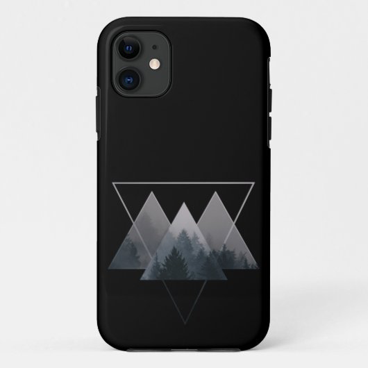 Geometrie Triangles Misty Fores Case-Mate iPhone Case (Achterkant)