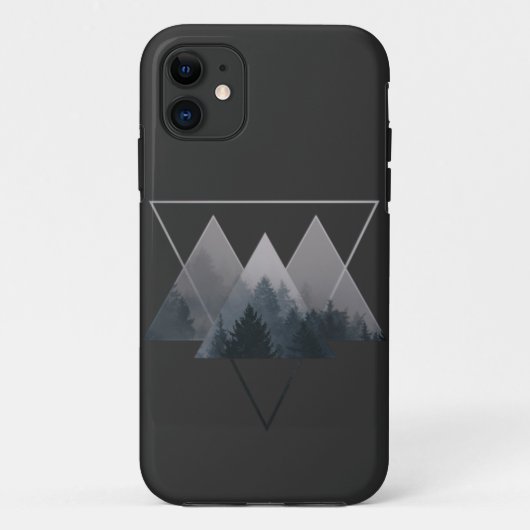 Geometrie Triangles Misty Fores Case-Mate iPhone Case (Achterkant)