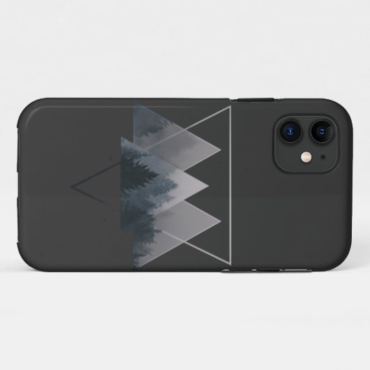 Geometrie Triangles Misty Fores Case-Mate iPhone Case (Achterkant (horizontaal))