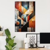 Geometrie van de Abstracte Poster (Thuiskantoor)
