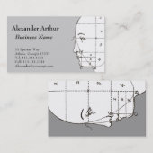 Geometrie van de Antiek afdruk van het menselijk h Visitekaartje (Voorkant / Achterkant)