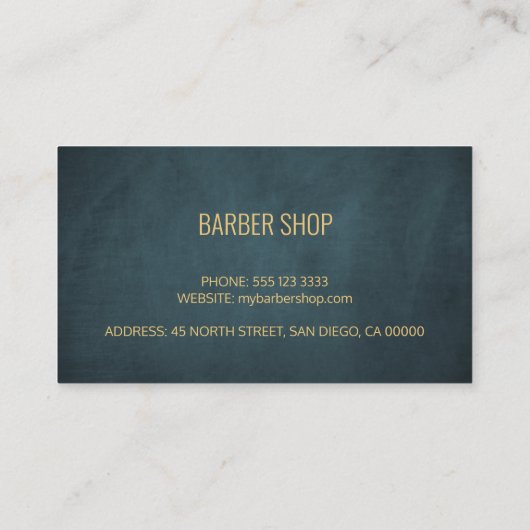 Geometrie van de barber shop elegant marvy gold ty visitekaartje (Achterkant)