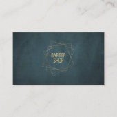 Geometrie van de barber shop elegant marvy gold ty visitekaartje (Voorkant)