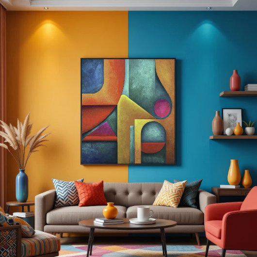 Geometrie van de essentie canvas afdruk