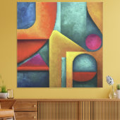 Geometrie van de essentie canvas afdruk (Insitu (Woonkamer))